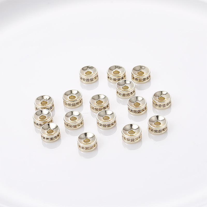 1:1 # 14k6mm zircon spacer