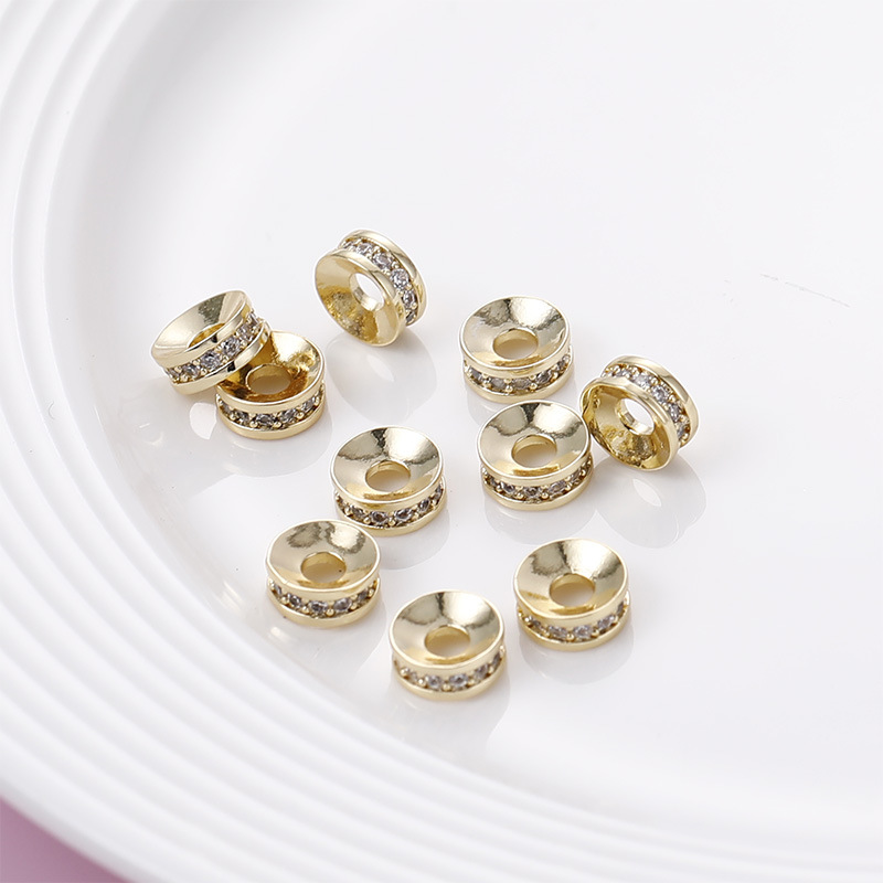 3 # 18k8mm zircon spacer