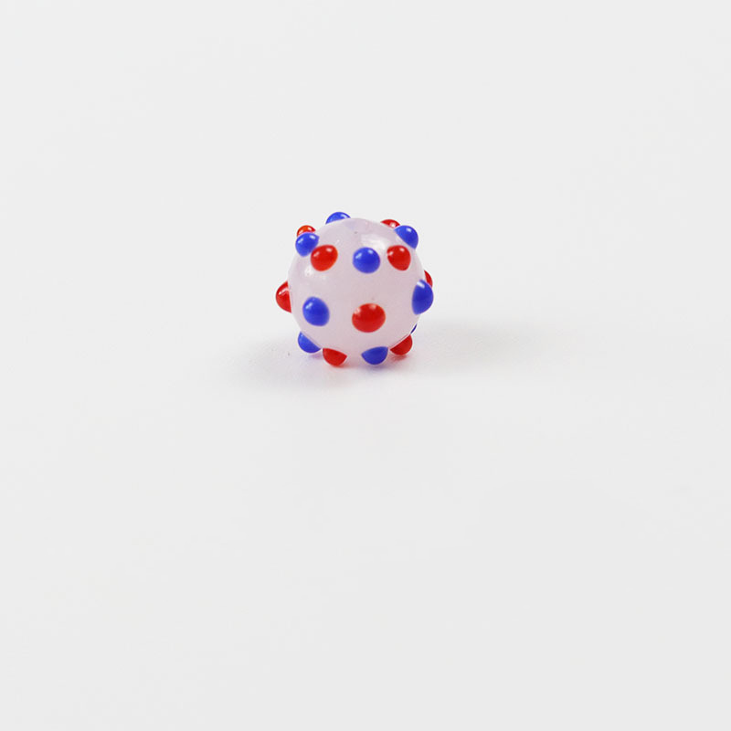 Dotted beads [blue and red] 8mm