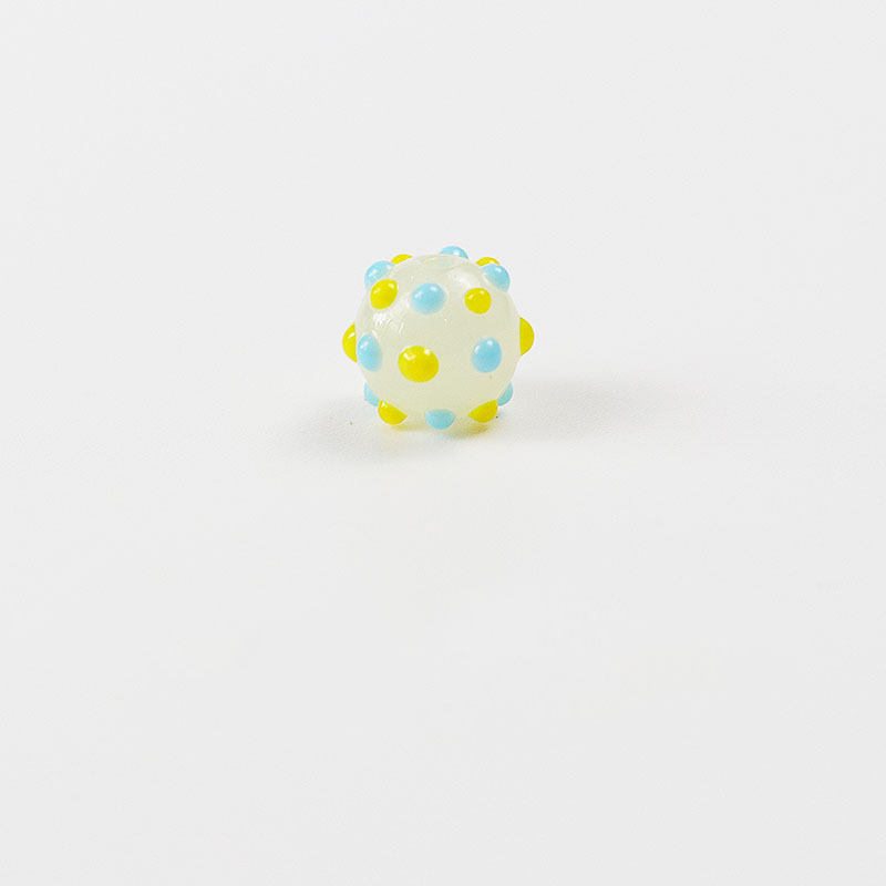 Dotted beads [yellow and blue] 8mm