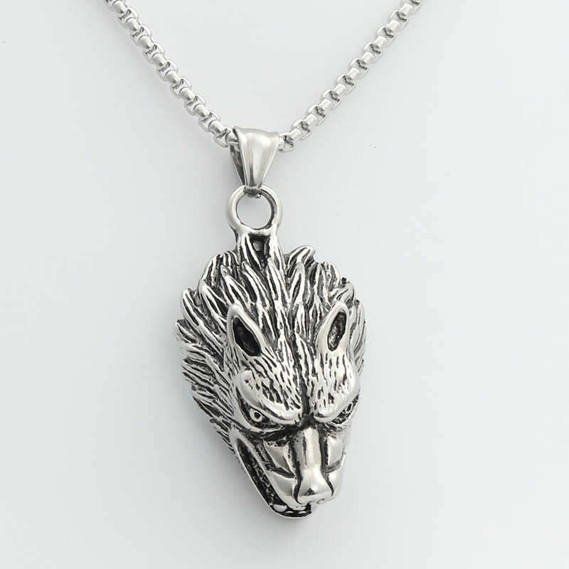 2:Silver pendant necklace