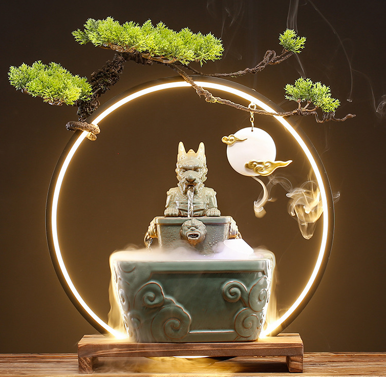 2:Kylin gathering wealth (lamp circle edition) 40*19.5*39cm