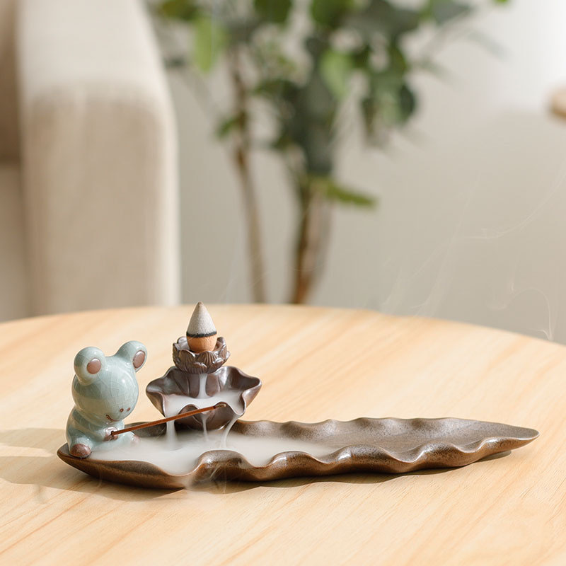 A lotus boat-frog 23*9*5.5cm