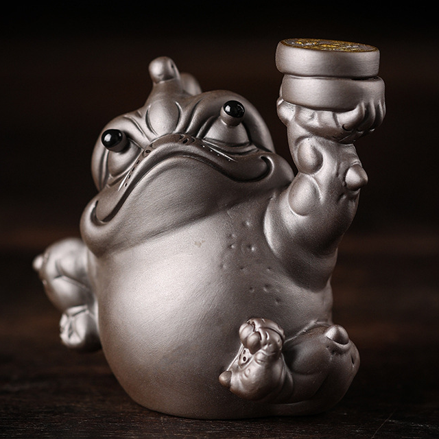 6:Purple mud money fighting toad (small)  10.5*7.2*11cm