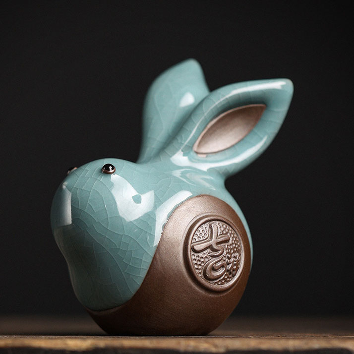 Goyao auspicious rabbit 9.3*7*11.7cm