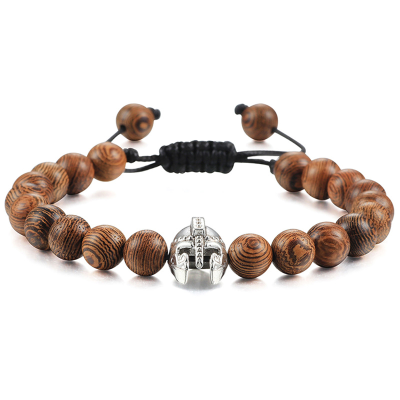 6:Wood bead silver