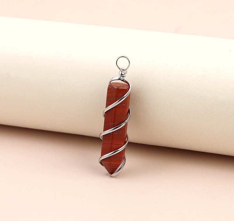 Silver wire red jasper