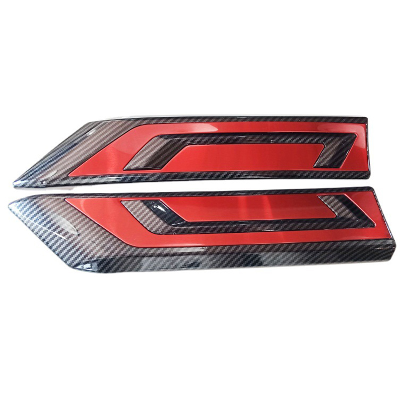 carbon fiber pattern/Transparent Red