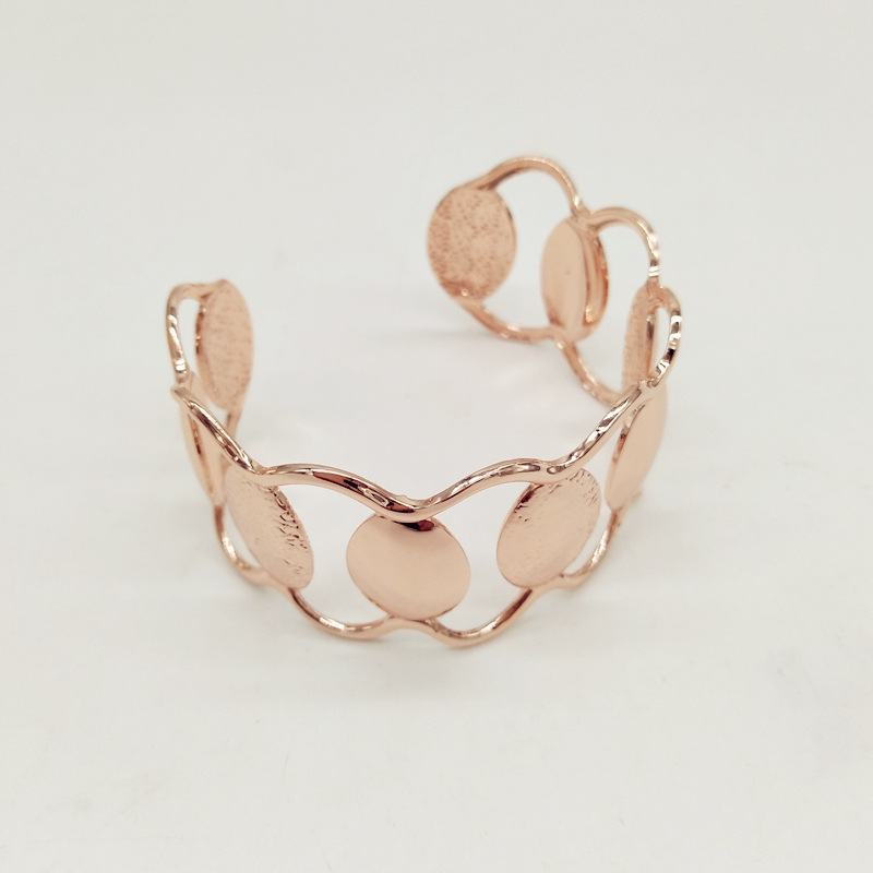 Wave oval rose gold