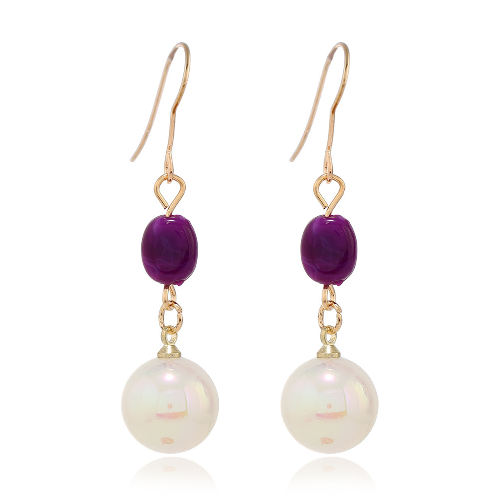 Pearl earrings 47x12mm