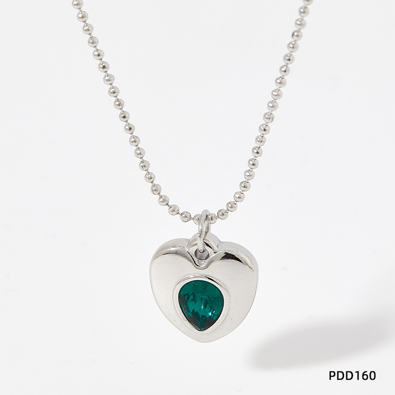 6:PDD160 white gold   green zirconium