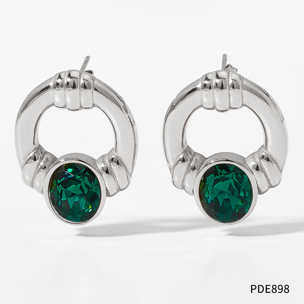 PDE898 White gold + green diamond