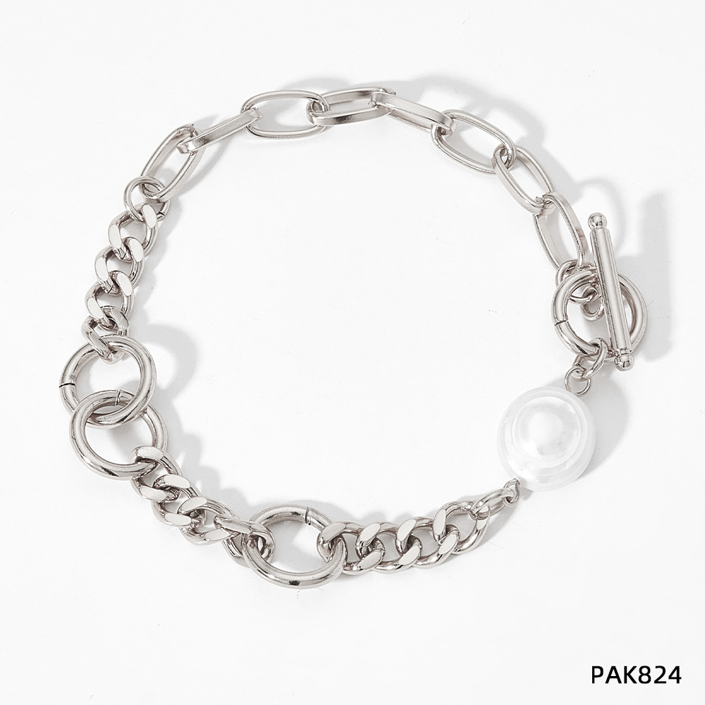 4:PAK824 bracelet white and gold