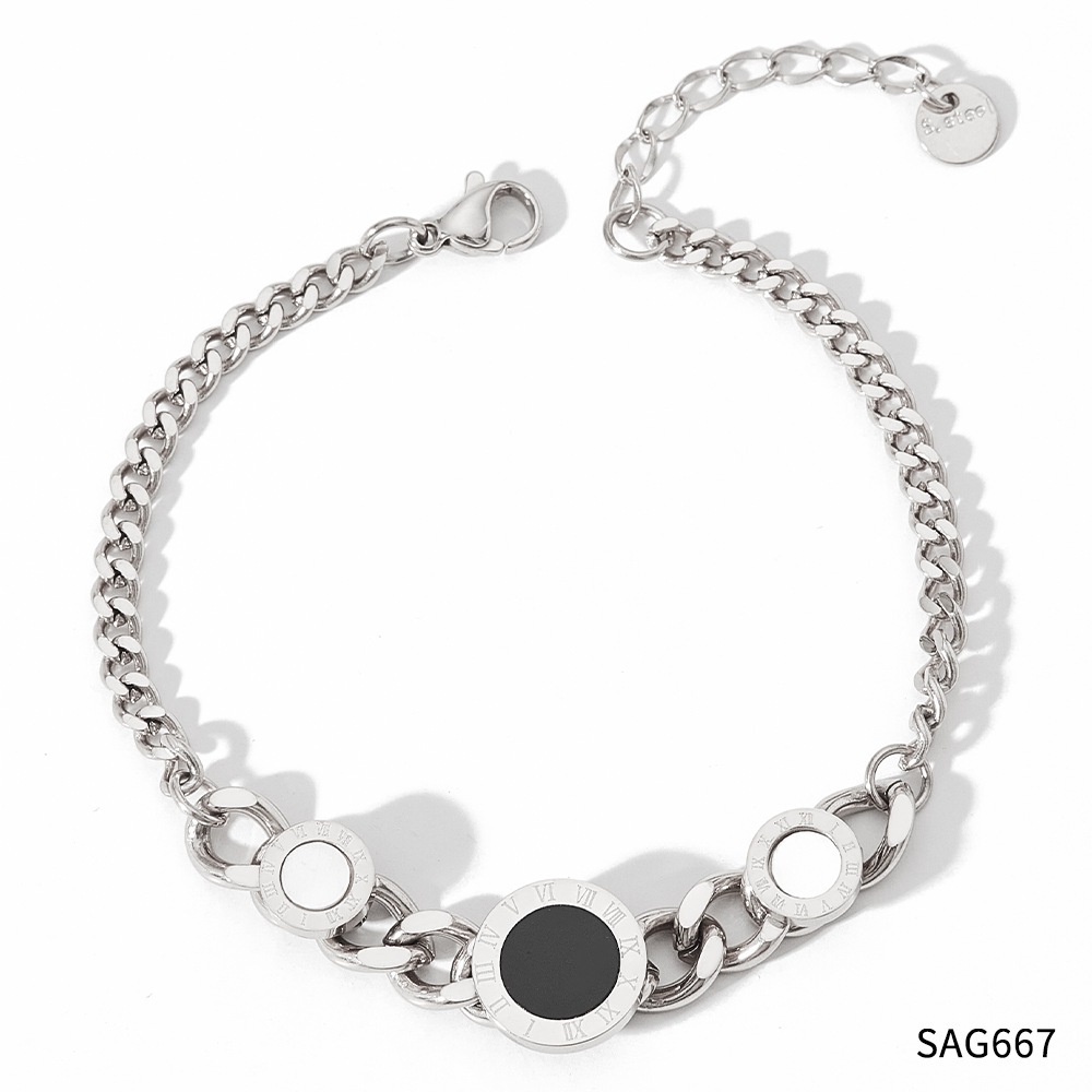 4:SAG667 bracelet steel color