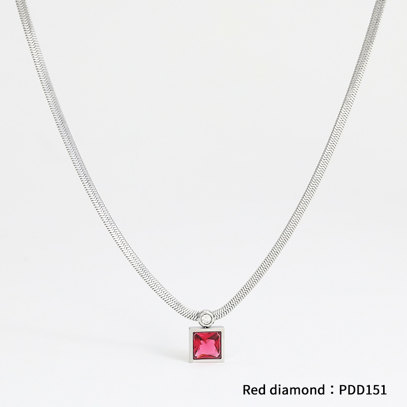 DDP151 Silver + red zirconium