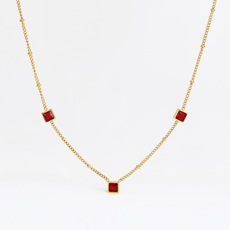 DDK208 gold + red zircon