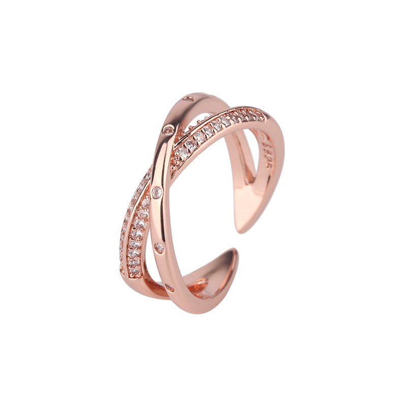 2 rose gold color plated