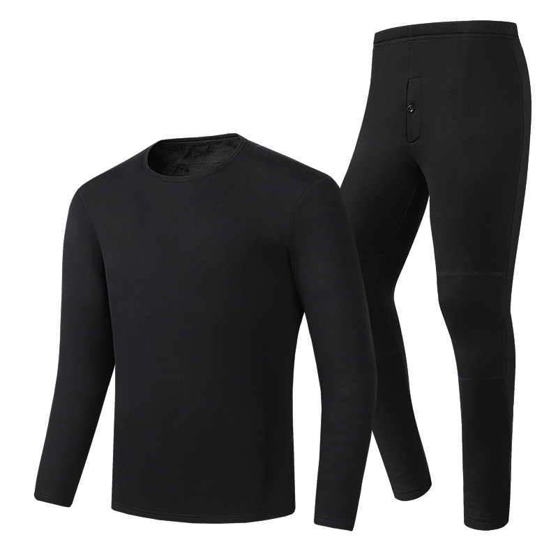 Men 's black top   pants