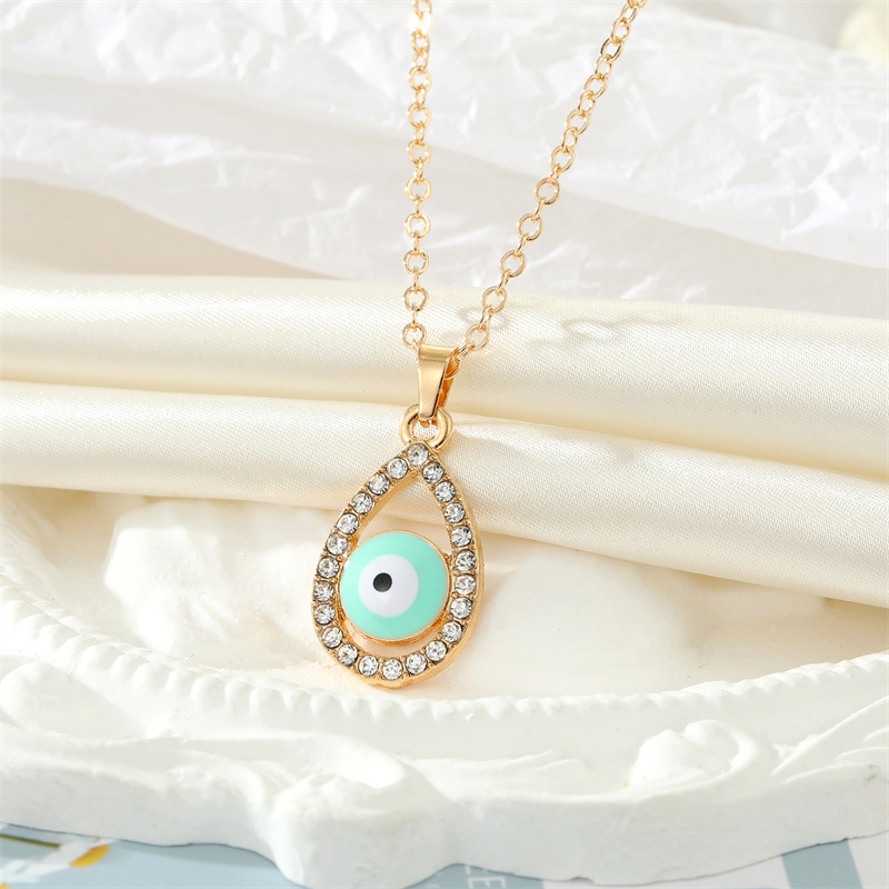 Light blue necklace 50+5cm