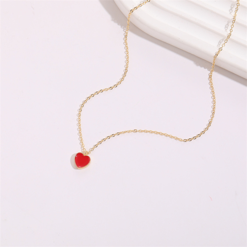 14K gold red love heart