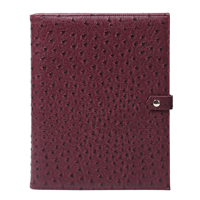 Ostrich-print wine red