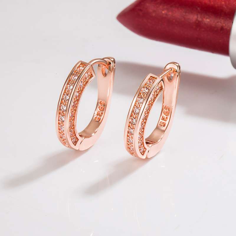 1 rose gold color plated