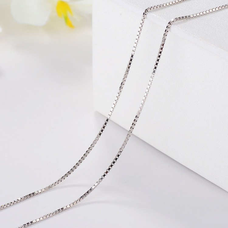 2:platinum color box chain 45CM