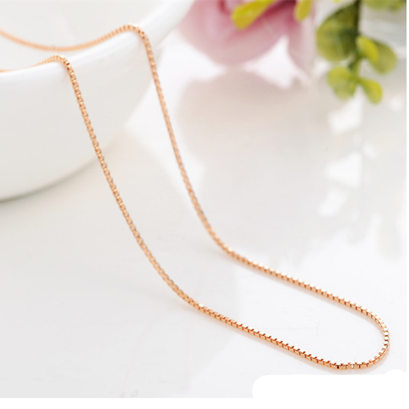 5:Rose gold box chain 45CM