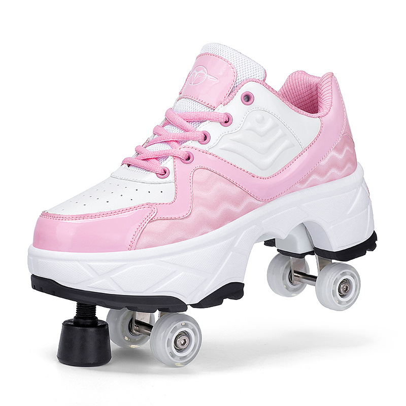 DF08 four-wheel retractable brakes pink