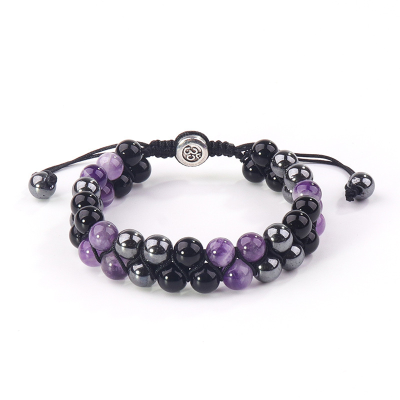 3:3 amethyst and hematite