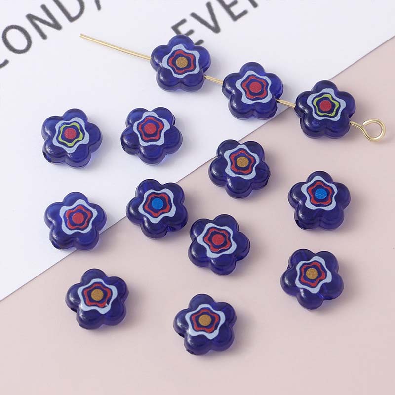 Flowers - Transparent Deep Blue