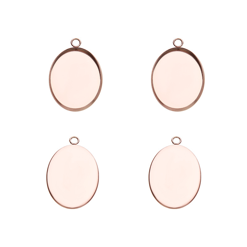 rose gold color oval 18*25mm