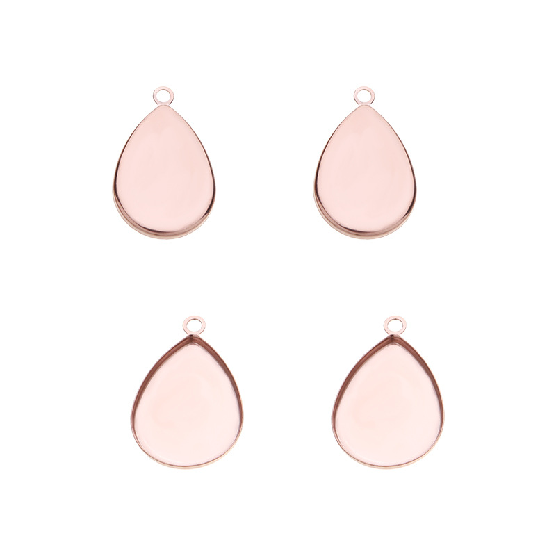 6:rose gold color Drop 25mm