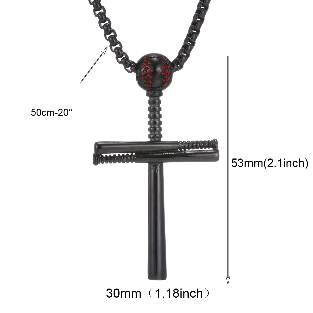 Black chain containing 70 cm