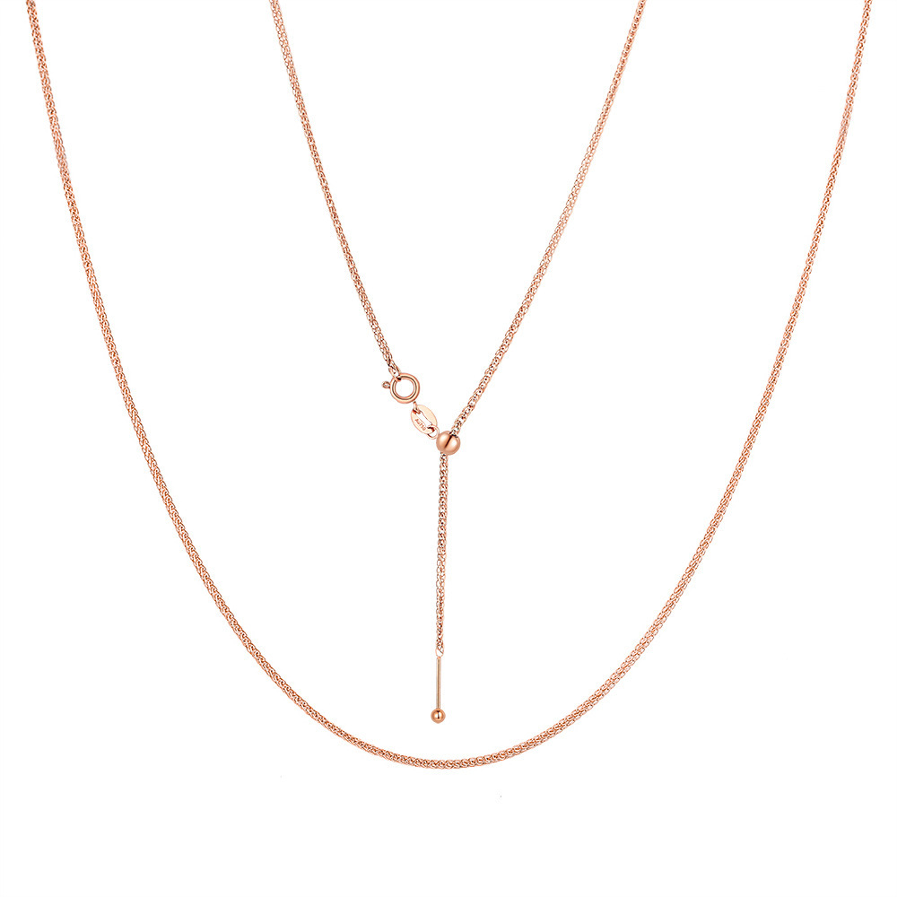 rose gold color (beaded) cross chain