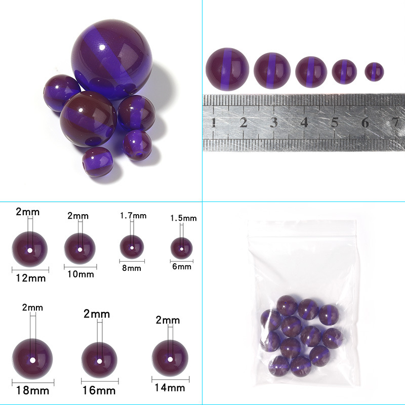 8mm, hole 1.7mm (50 pcs/bag)