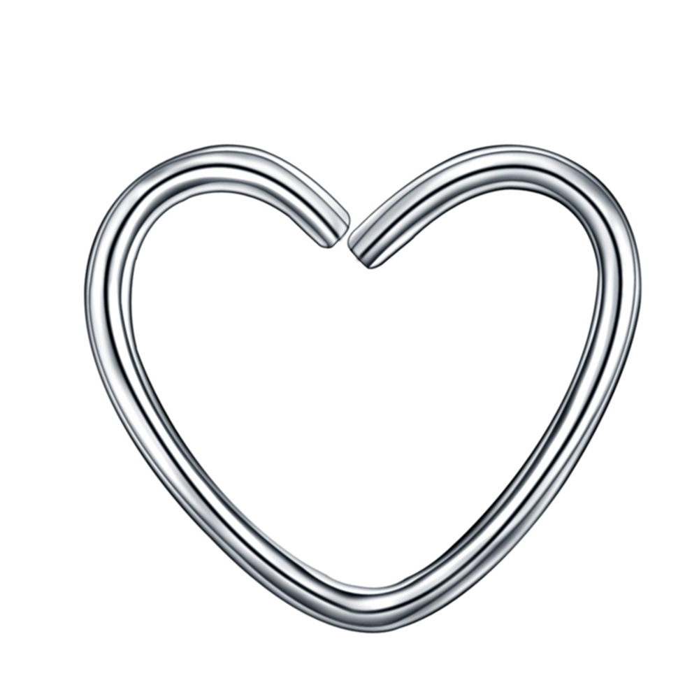 1:Heart 10 PCs/Bag steel color