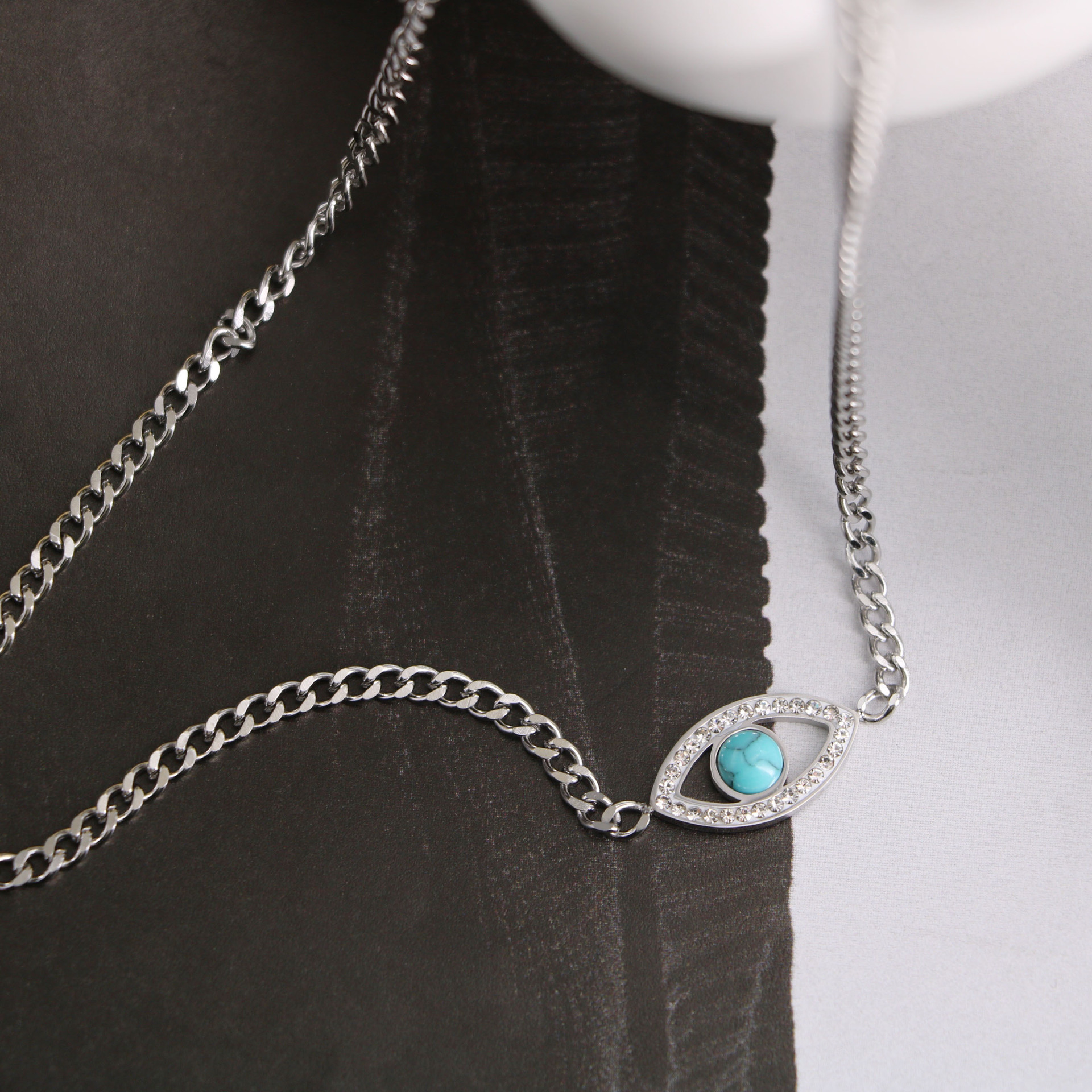 Steel color - necklace