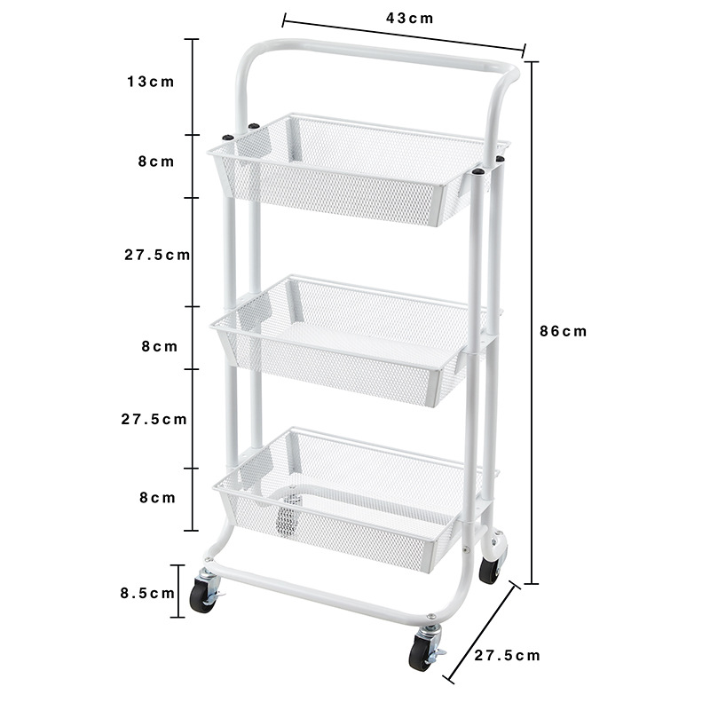 Square net basket (white)