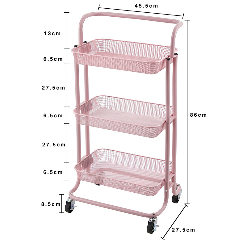 Rounded mesh basket (pink)