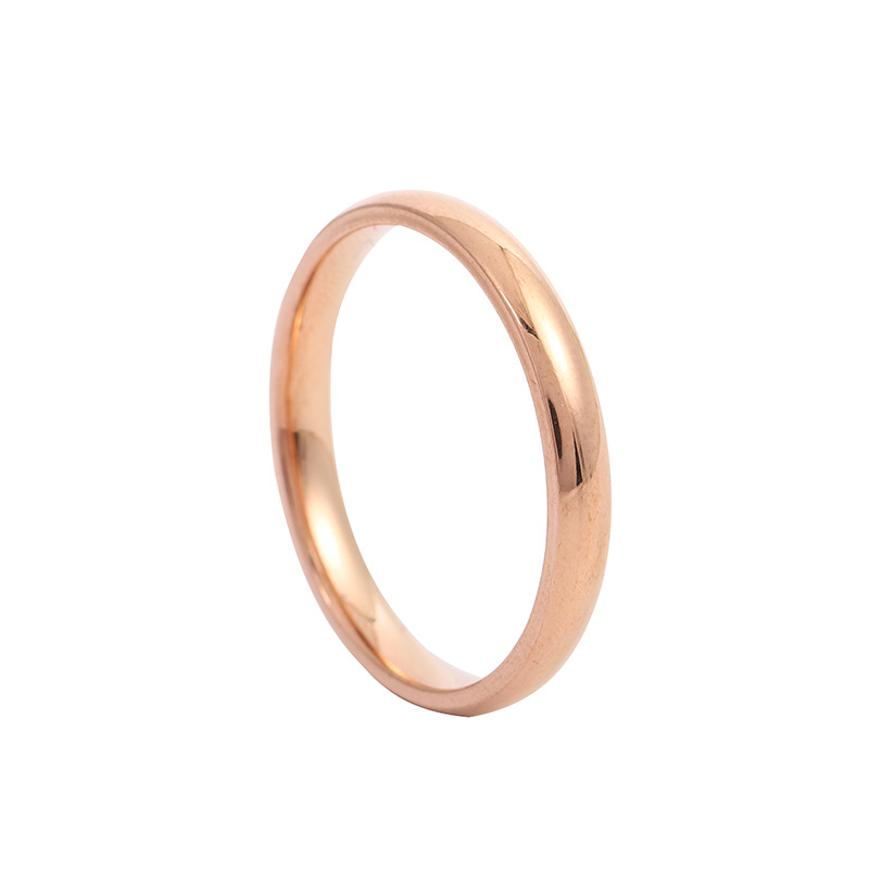 2mm rose gold US Size #5