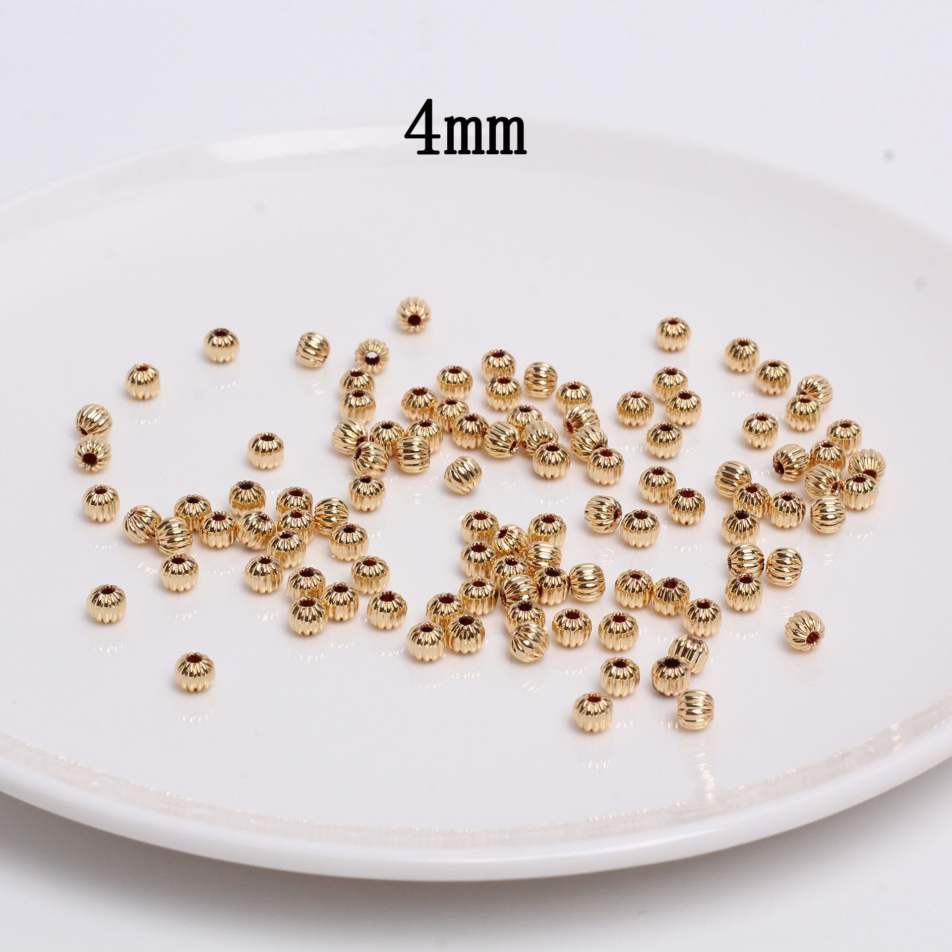 14K Gold color 3mm