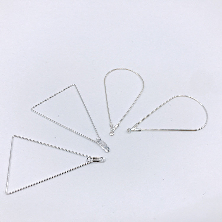 silver 31*49mm triangular hoop