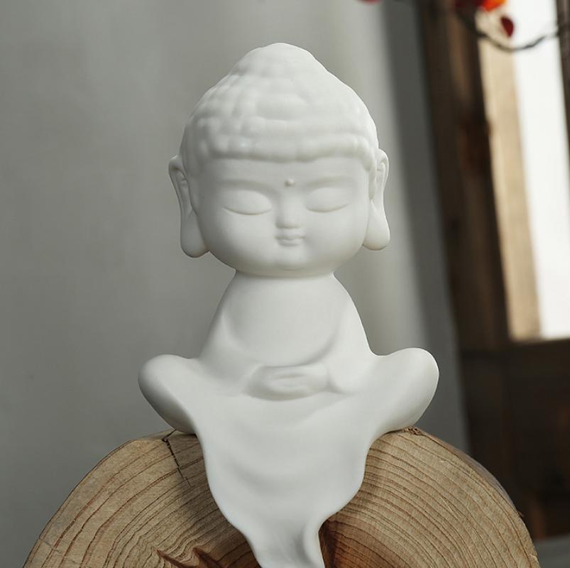 Buddha in white  6*14.5cm