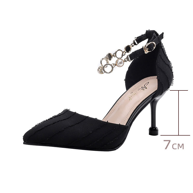 [ Skinny Heel ] Black 7CM