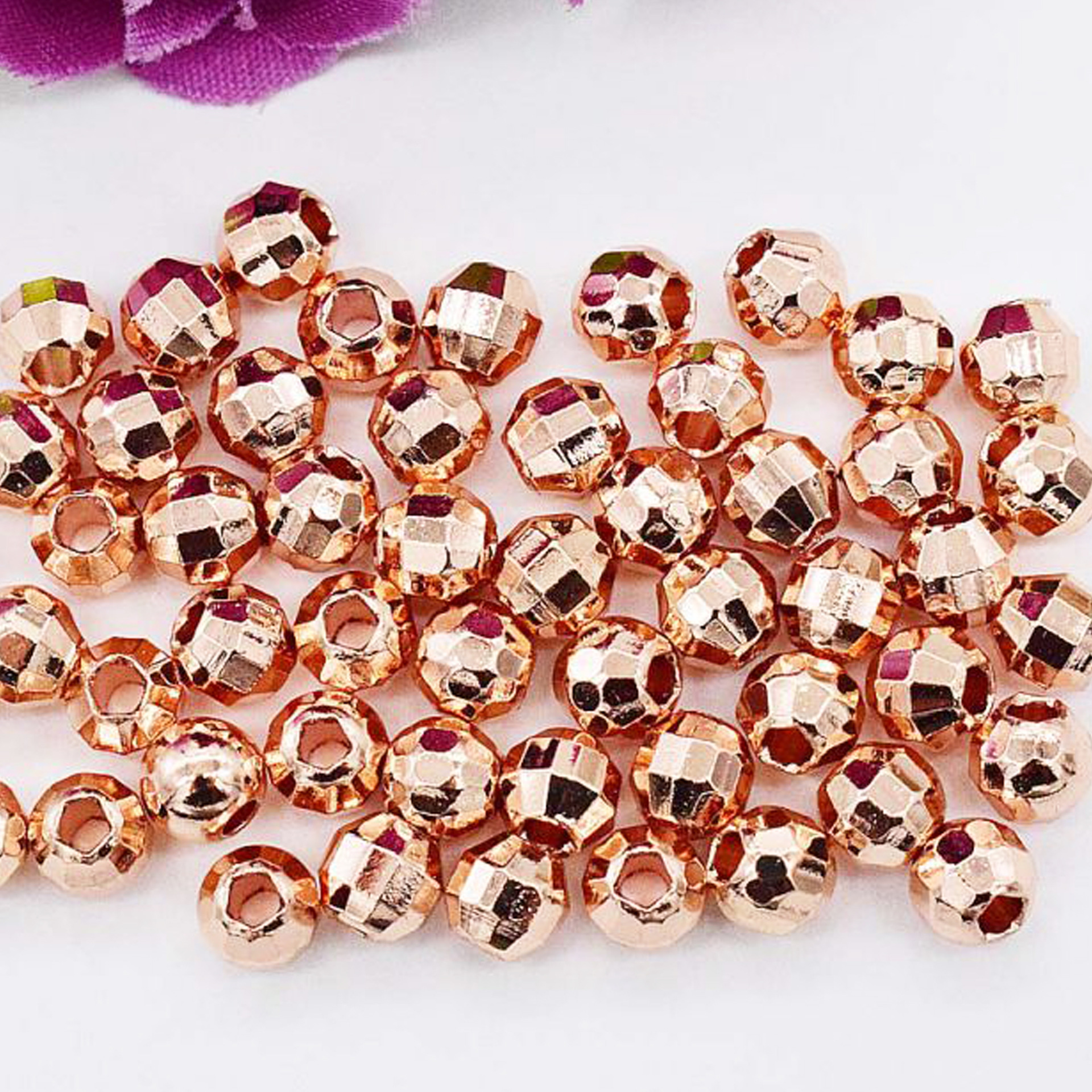 rose gold color plated 3mm