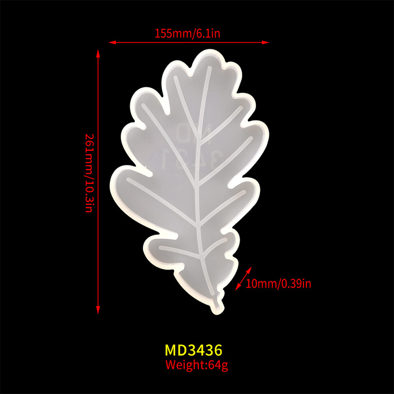 Large leaf coaster mold MD3436