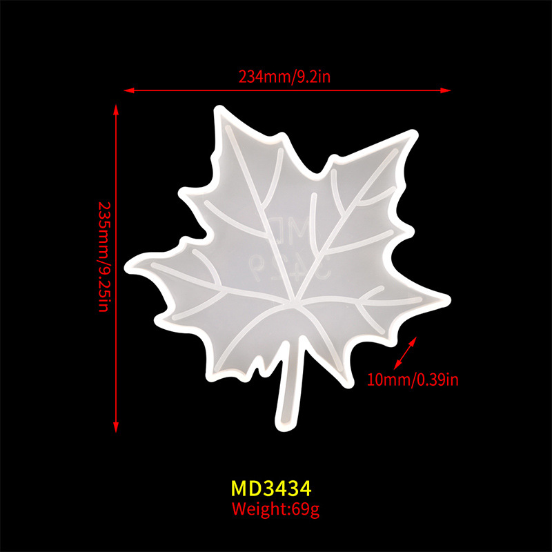 Large leaf coaster mold MD3434