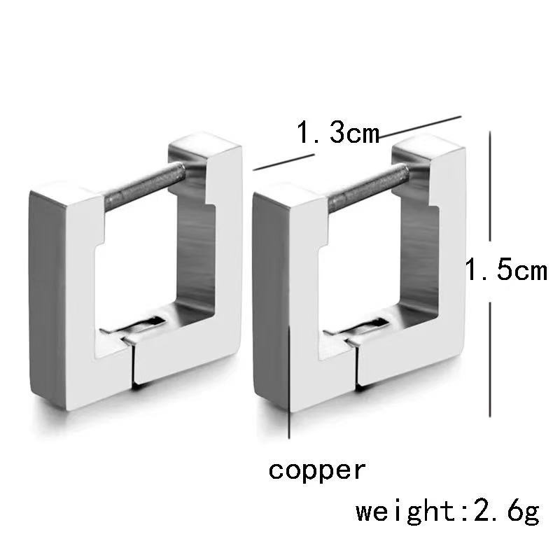 2:3.9MM SQUARE STEEL COLOR