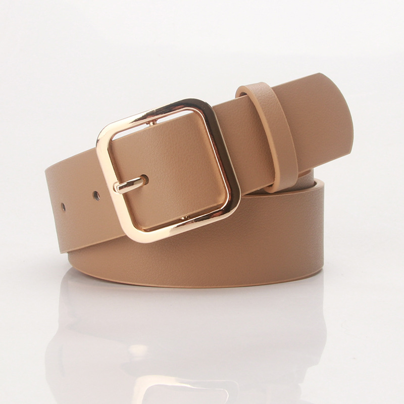 Gold buckle khaki color